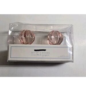 Pottery Barn Kids Pink Crystal Drawer Pulls/Knobs * 2 Piece Set